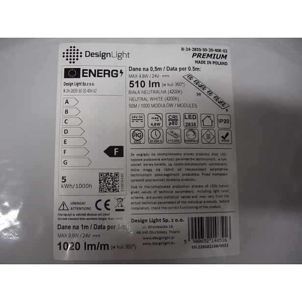 50 m páska Design Light Premium 120 LED/m 24V 2835