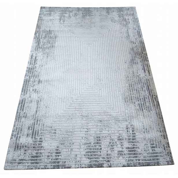 Koberec do obývacího pokoje 160 x 230 cm, loftový vzor s plyšovými štětinami, kvalita
