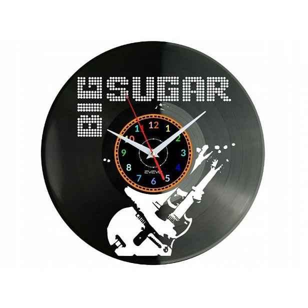 Big Sugar Dárek Originální dekorace do domu Hodiny z vinylové desky
