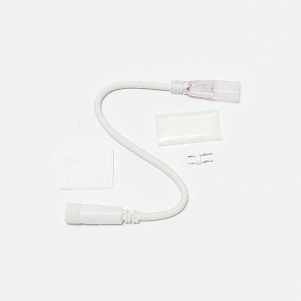 Easy Fix prodlužovací kabel 25 cm pro dvoustranný LED Neon, IP67, 230 V, bílý, samičí