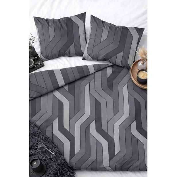 Sada povlečení šedá Geometrická bavlněná 200x220 moderní Elegantní