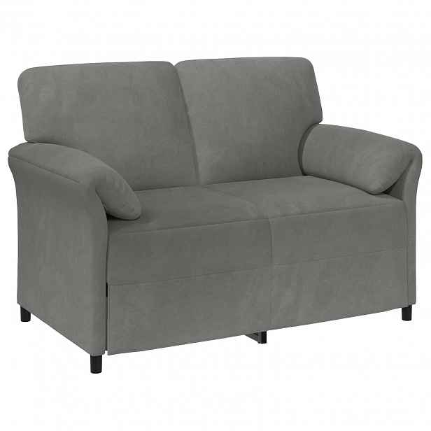 vidaXL Sofa pro dvě osoby Tmavě šedá 138 x 83 x 95 cm Samet