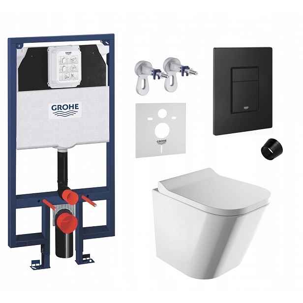 7v1 Podomítkový Wc set s podstavcem Grohe Slim Wc mísa Rim Omnires tlačítko