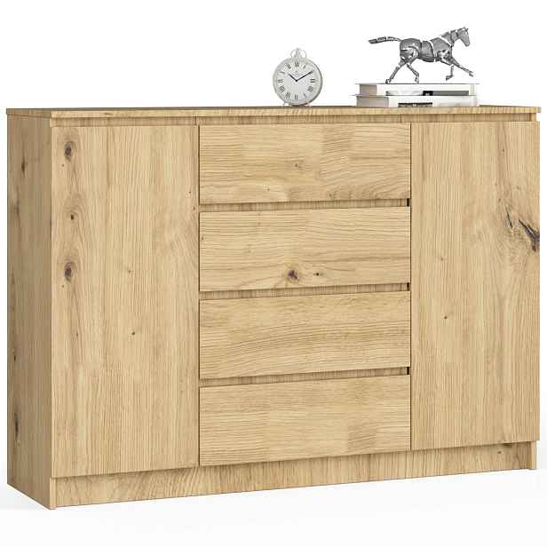 Ak furniture Komoda Inbia K 140 cm dub artisan