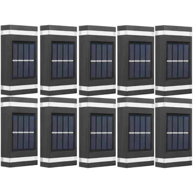 10 x Solární Led nástěnné svítidlo Solární zahradní lampa se senzorem soumraku
