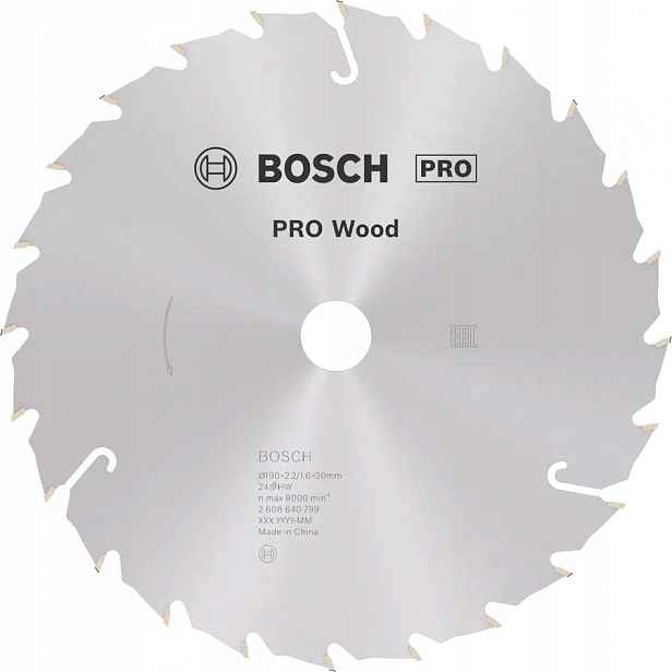 Kotoučová Pila H Pro Wood 190*2,4*20/24Z 2608640799 Bosch