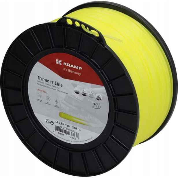 Žací struna Ø 2,65 mm 210 m kulatá žlutá Kramp NL27210RKR