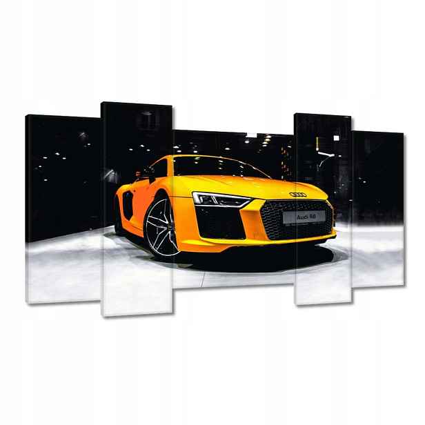 Obrazy 120x65 Žluté Audi Audica R8