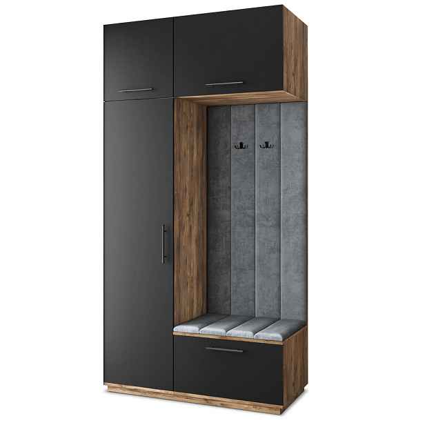 MASSENO MODERNÍ PŘEDSÍŇOVÁ SESTAVA REMA, 120/240/60 cm, dub Lefkas