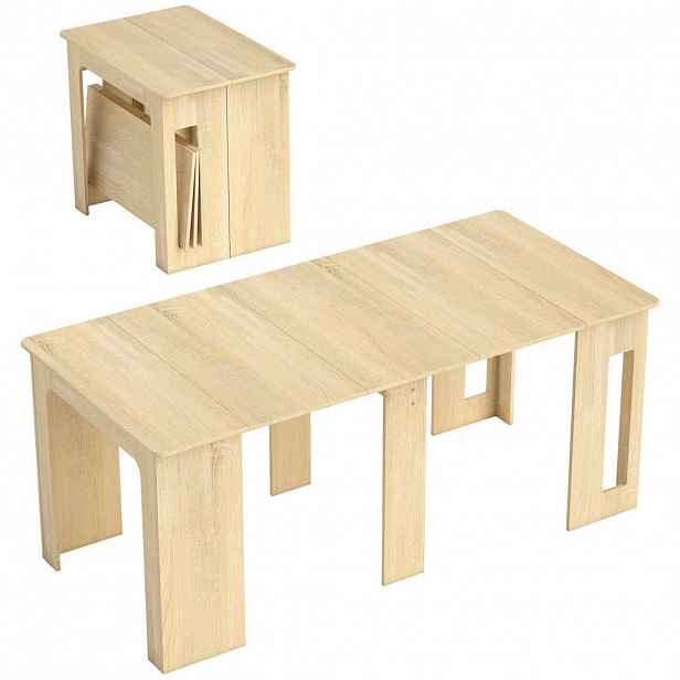 HOMCOM JÍDELNÍ STŮL Rozkládací kuchyňský stůl Jídelní stůl pro až 6 osob 60–180 x 85 cm