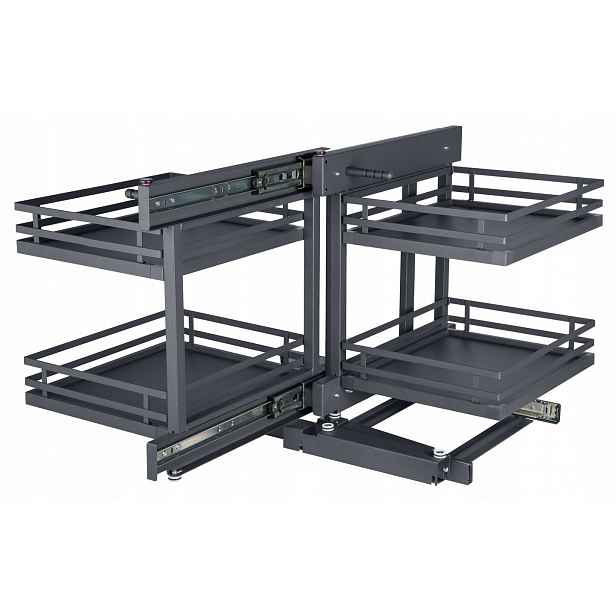 Koš Cargo Magic Corner Grafit Pro Skříňku 1000 mm Pravý MPTJ017ER2 Amix