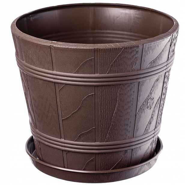 Květináč Květináč 42cm Obal Dřevěný Záhon Se Stojanem