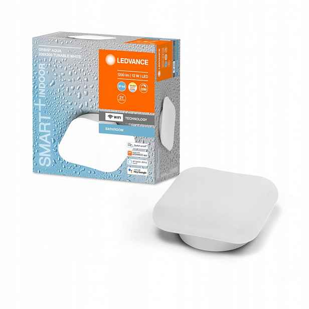 Stropní Svítidlo Led koupelnová lampa 12W 900lm Cct 20x20cm IP44 Smart+ WiFi