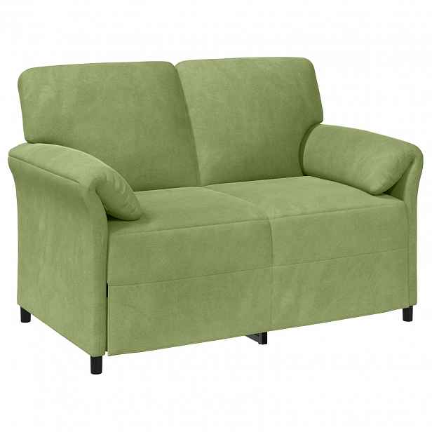 vidaXL Sofa pro dvě osoby Světlá zelená 138 x 83 x 95 cm Samet