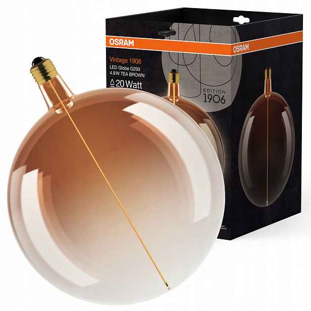 Led žárovka E27 4.8W 1800K Jantarová Filament Vintage 1906 Osram