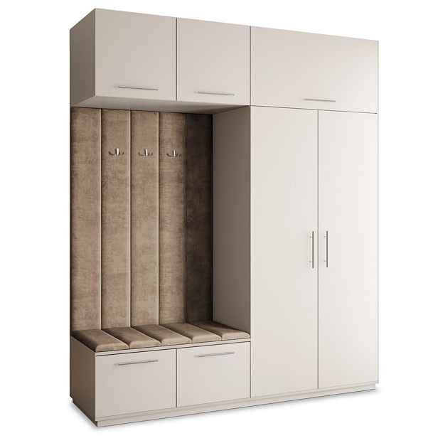 MASSENO MODERNÍ PŘEDSÍŇOVÁ SESTAVA REMA, 200/240/60 cm, kašmírová