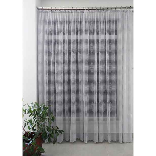 Mg Záclona závěs 80159 Síť popel 250x240 cm Hotová S Páskou Skr
