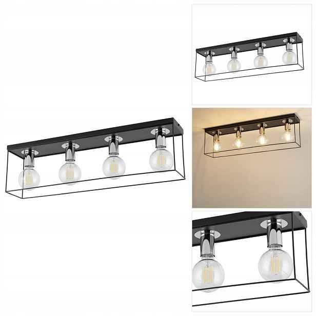 Stropní Svítidlo černý Vox moderní intenzivní lesk v obývacím pokoji Sigma Lighting