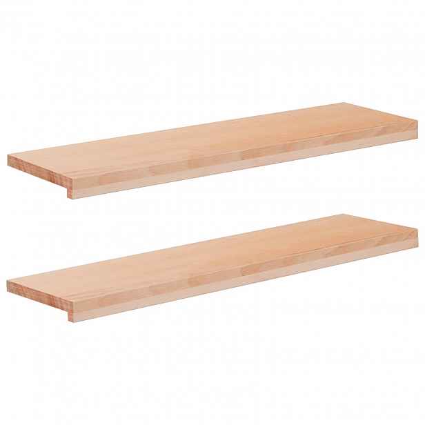 vidaXL Schodišťové nášlapy 2 ks 100 x 30 x 2 cm Přírodní