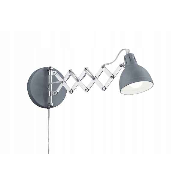 Rl Nástěnné svítidlo Scissor Šedé E14 28W Stmívatelné Industriální