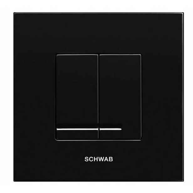 Splachovací tlačítko pro Wc Schwab dvoudílné Arte Duo Černá 4060415638