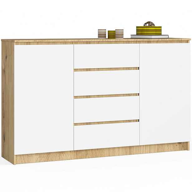 Ak furniture Komoda Inbia K 160 cm dub artisan/bílá