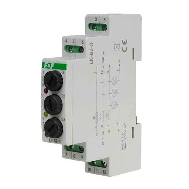 Kontrolka 3 Led 3×230 V+n červená žlutá zelená LK-BZ-3K