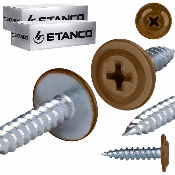 Podložkové vruty do dřeva 4,2 x 19 mm Ral 8003 500 ks Etanco Gm-s
