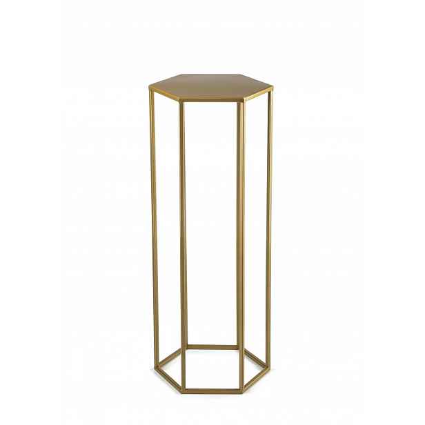 Stojanový Květináč Glamour 70 cm Zlatý Modern Metal