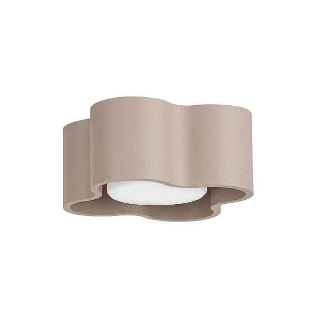 Stropní Svítidlo Ovio 1 taupe Gx53 SL.3333 Sollux Stropní svítidlo květina vlna kašmír