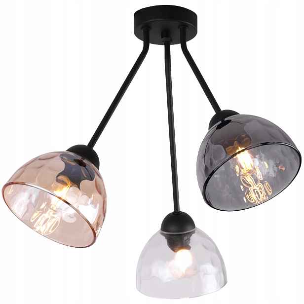 Závěsná Stropní Lampa Lustr Mísa Skleněné Medové Stínidlo Do Kuchyně Pl