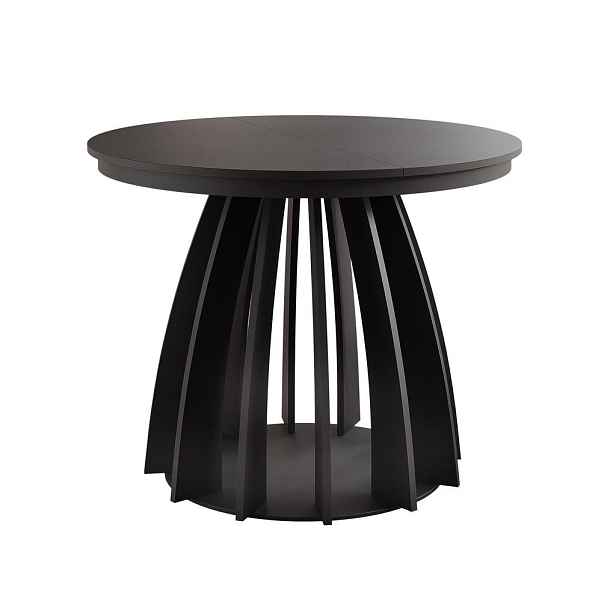 Idohome JÍDELNÍ STŮL VENO rozkládací 100-140/76 cm, černý matný