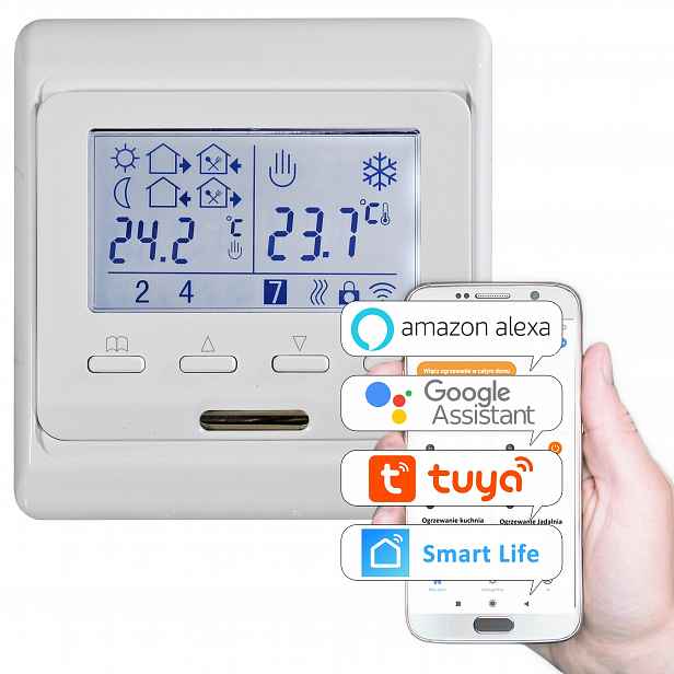 Inteligentní WiFi termostat pro plynovou pec a tepelné čerpadlo Tuya Regulator