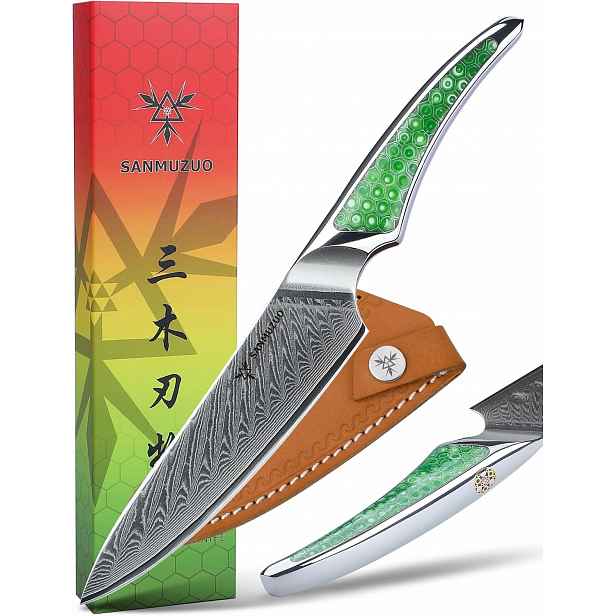 Nůž 13 cm Sanmuzuo ocel damascénská VG-10 Rukojeť z pryskyřice