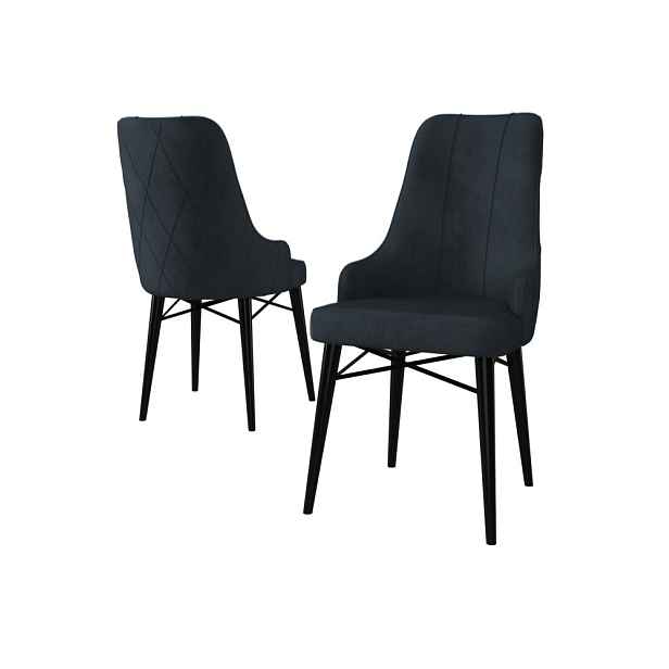 Sada židlí (2 kusy) Neta - Anthracite, Black
