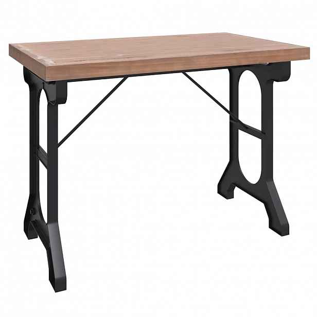 vidaXL Jídelní stůl 110 x 65 x 82 cm masivní jedlové dřevo a železo