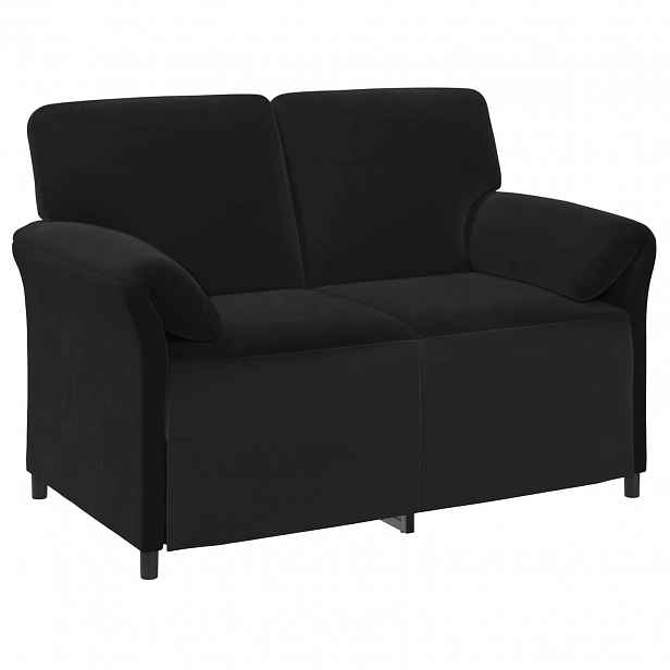 vidaXL Sofa pro dvě osoby Černá 138 x 83 x 95 cm Samet