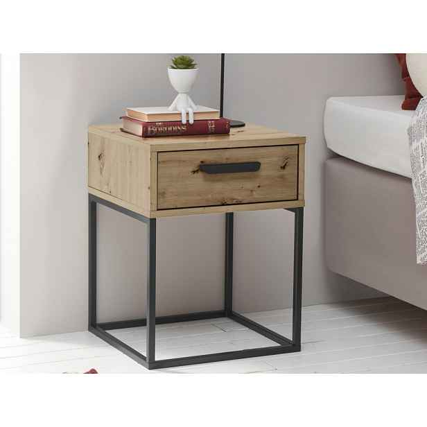 Noční stolek s 1 zásuvkou Suna, dub artisan