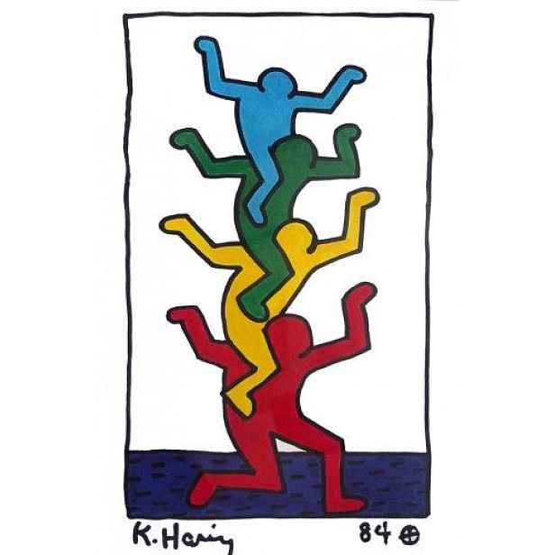 Plakát Keith Haring Art Poster Umění Vintage Retro Obraz 100x70 cm #24