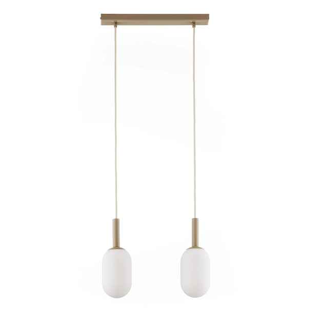 Sigma Lighting Pluum závěsná lampa béžová 2xE14 12W skleněná stínítka