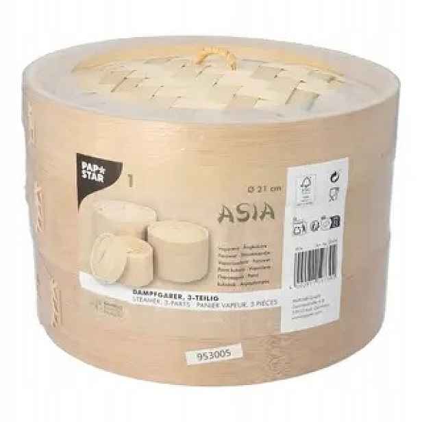 Bambusový parní hrnec "asia" 13,5x21 cm 3-dílný 1 Ks.