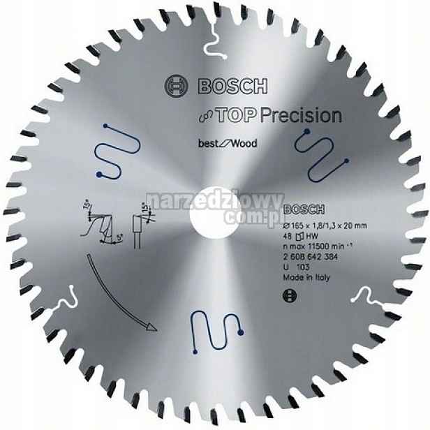 Bosch Okružní Pila Multimateriál Top Precision 165x20mm 48 Zubů