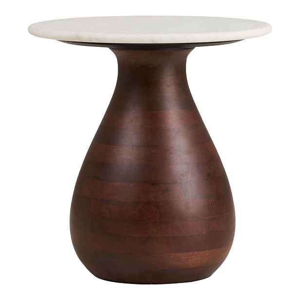 Kulatý odkládací stolek s mramorovou deskou  ø 40 cm Heide – House Nordic
