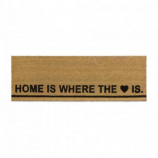 Relaxdays ROHOŽKA Přírodní kokos HOME IS WHERE THE HEART IS 120x40 cm