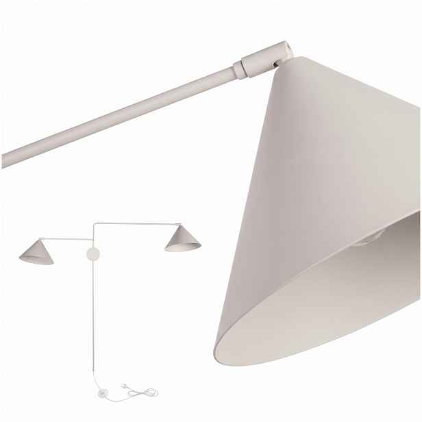 Šedá nástěnná lampa Magic, moderní zlatý lesk nad postelí Sigma Lighting