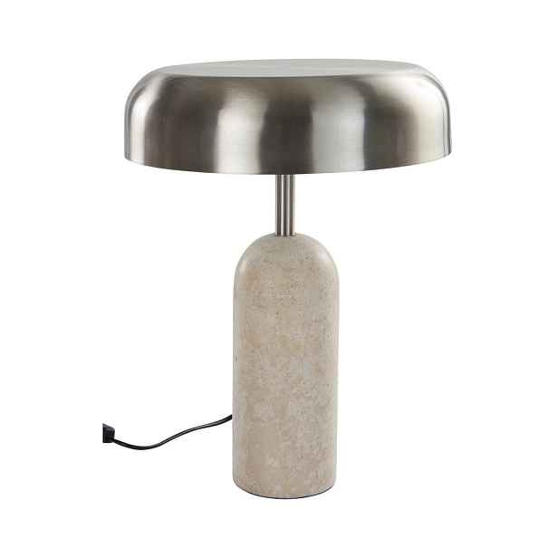Stolní lampa 
z travertinu
 ve stříbrné barvě (výška 46 cm) Ina – Jotex