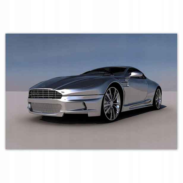 Plakáty 200x135 Stříbrný Aston Martin
