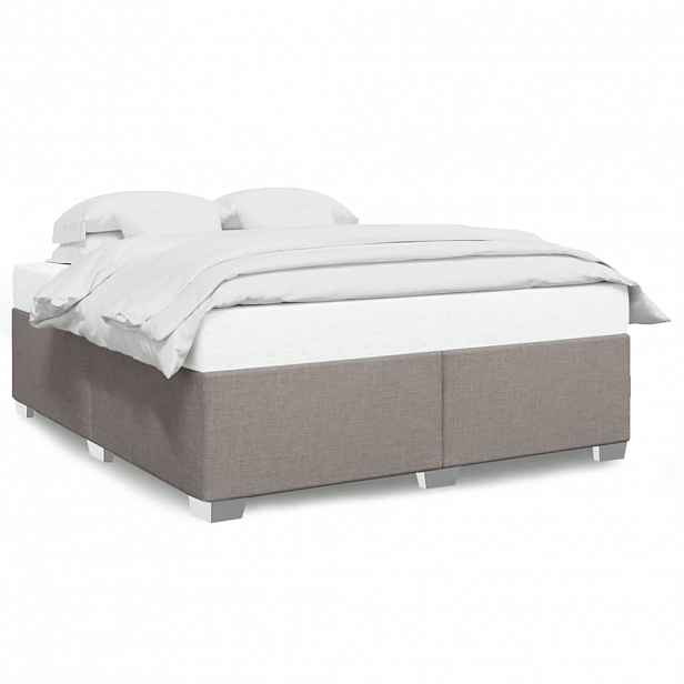 vidaXL Rám postele bez matrace taupe 180 x 200 cm textil