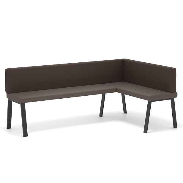 Idohome ROHOVÁ LAVICE MONO Y pravá ekokůže hladká, 128/168 cm, hnědá