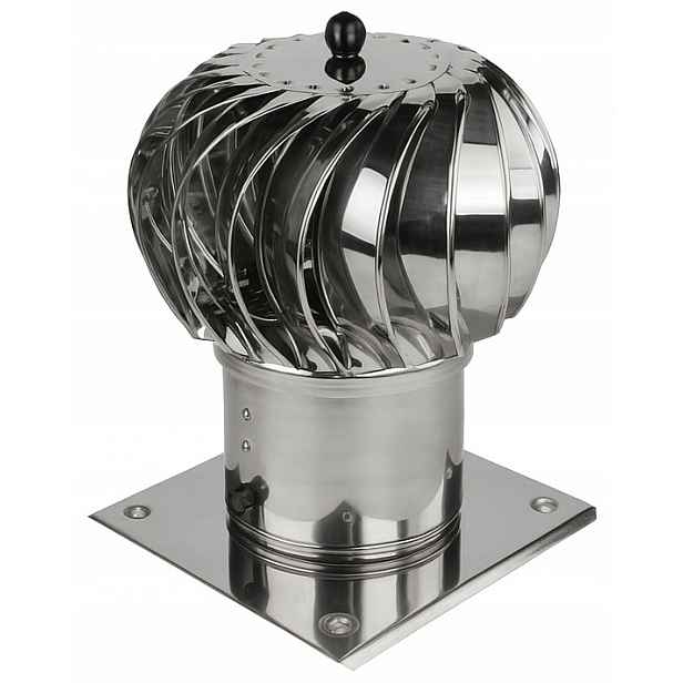 Nasada Rotační Koule Na Komín Fi 150 S Deskou Tubrokula Ventilátor 250 m3/h